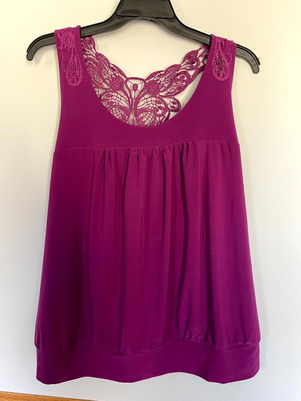 Women’s Lane Bryant Purple Fuchsia Lace Sleeveless Tank Top Size 22/24
